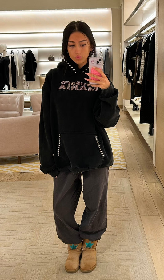 PINK AND BLACK RHINESTONE ANGEL WINGS (PRE- ORDER)