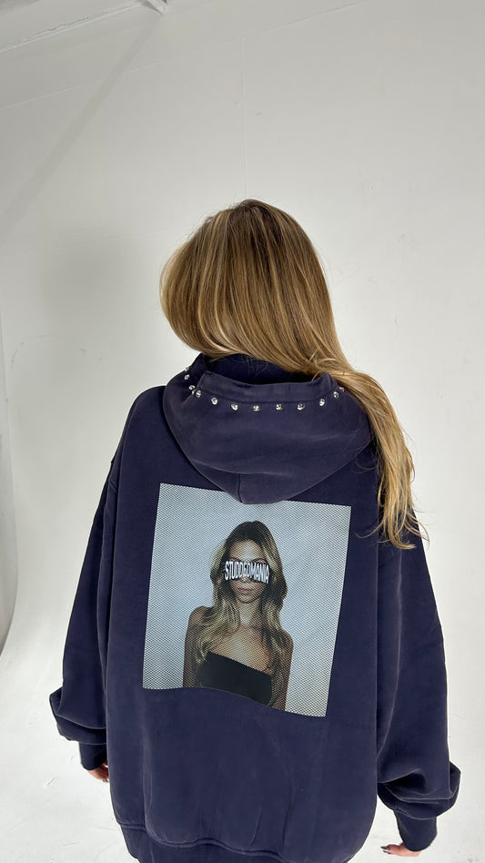NAVY RHINESTONE HOODIE (PRE-ORDER)